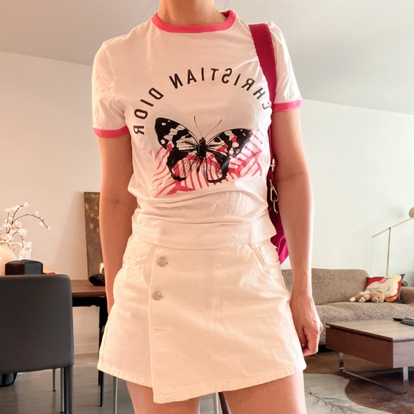 100% Authentic Chrisitan Dior Butterfly Crew Nexk T shirt 22SS - Picture 2 of 9